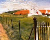 斯坦利 斯宾塞 : Extensive Landscape with a Wroght-Iron Gat